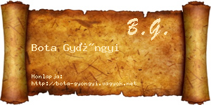 Bota Gyöngyi névjegykártya